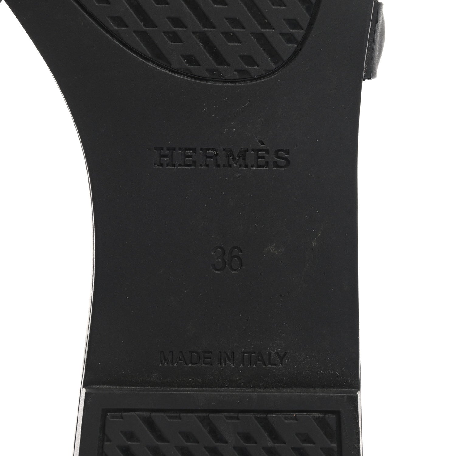 Hermes Rubber Aloha Sandals 36 Black 6 of 8