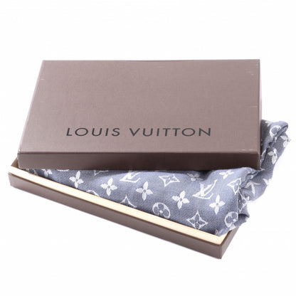Louis Vuitton Wool Silk Monogram Denim Shawl 10 of 10