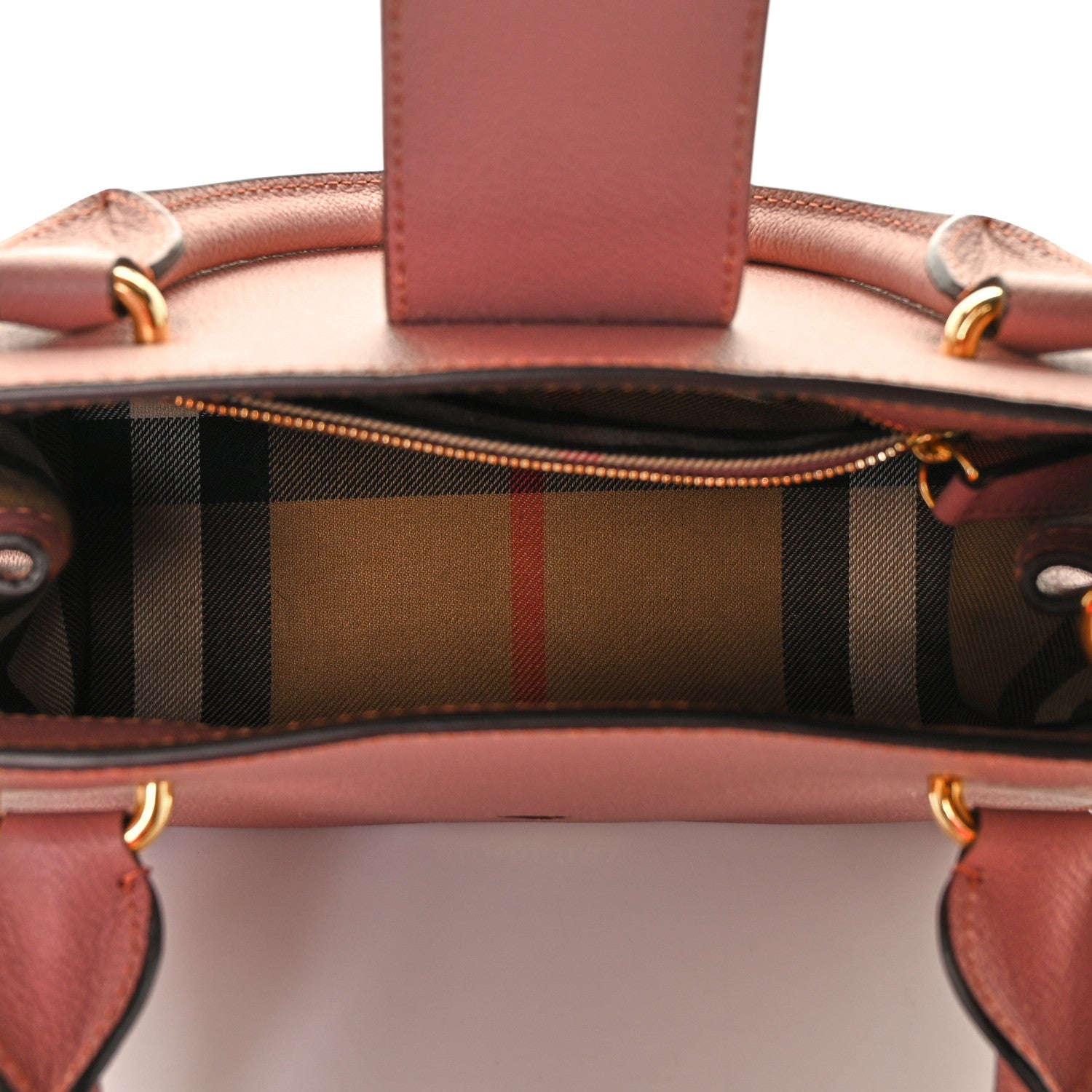 Burberry Soft Grain Calfskin Small Buckle Tote Dusty Pink 5 of 12