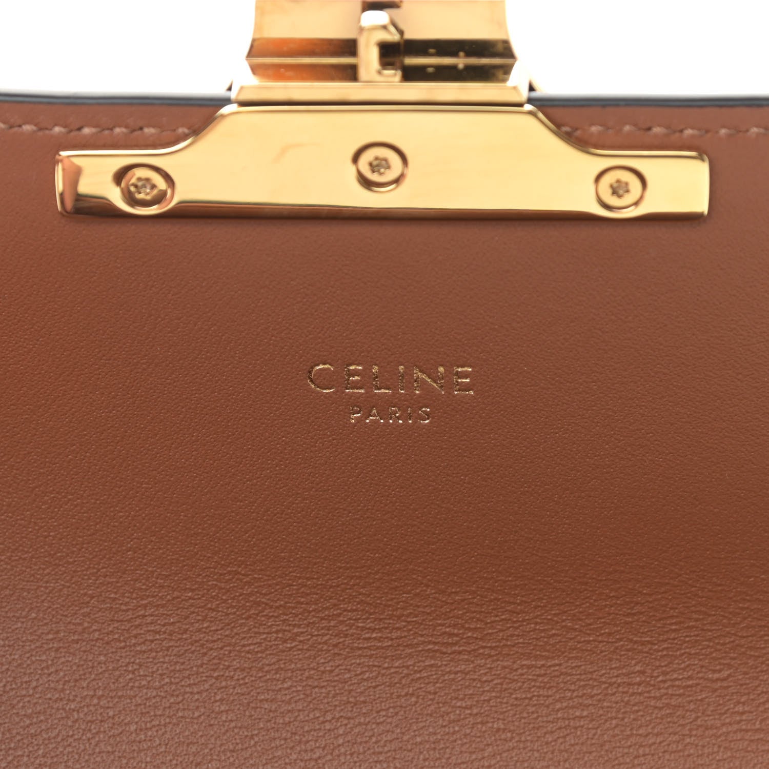 Celine Triomphe Canvas Chain Shoulder Bag Tan 6 of 13