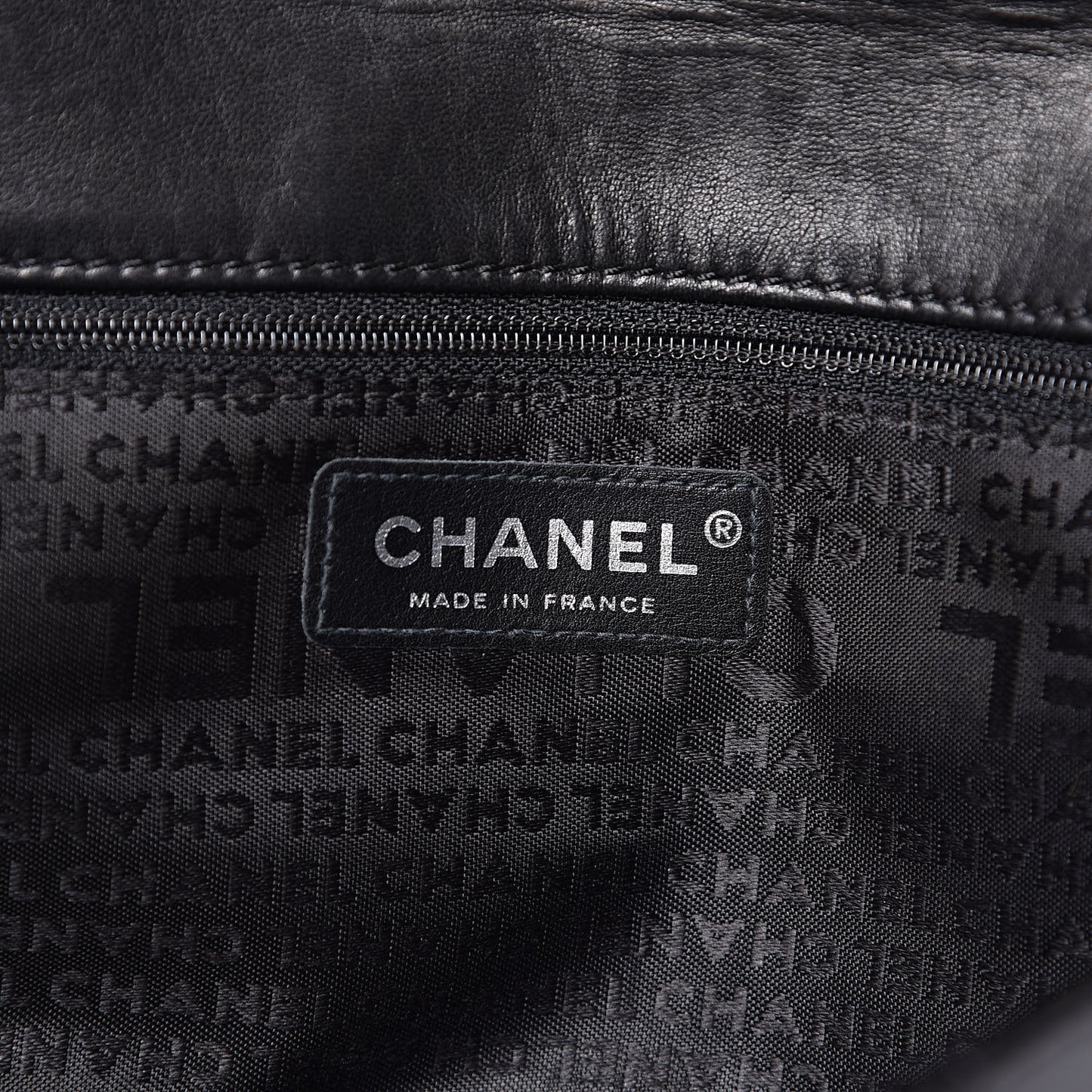 Patent Square Stitched CC Flap Clutch Black