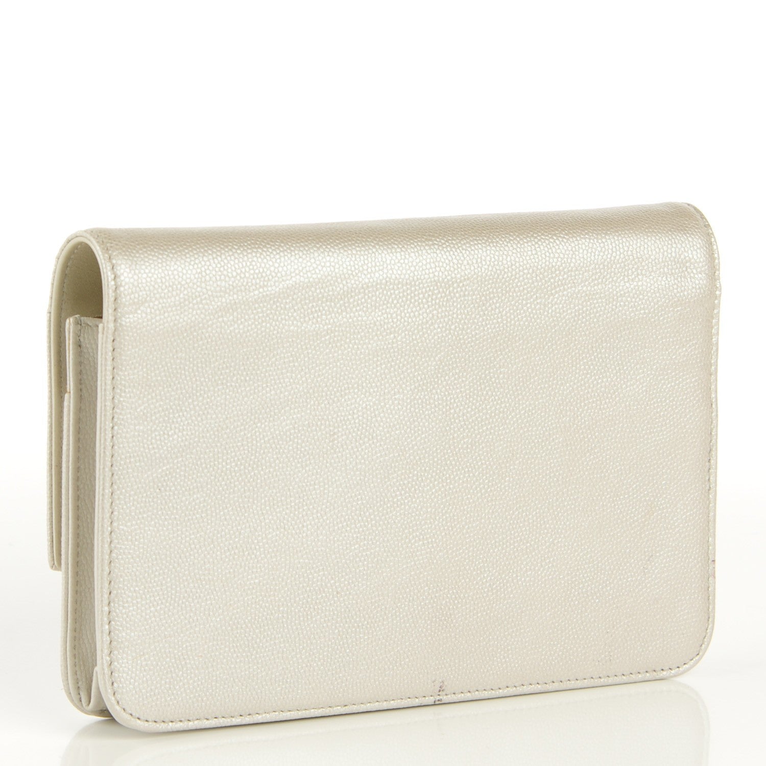 Chanel Caviar Sevruga Wallet on Chain WOC Silver 3 of 8