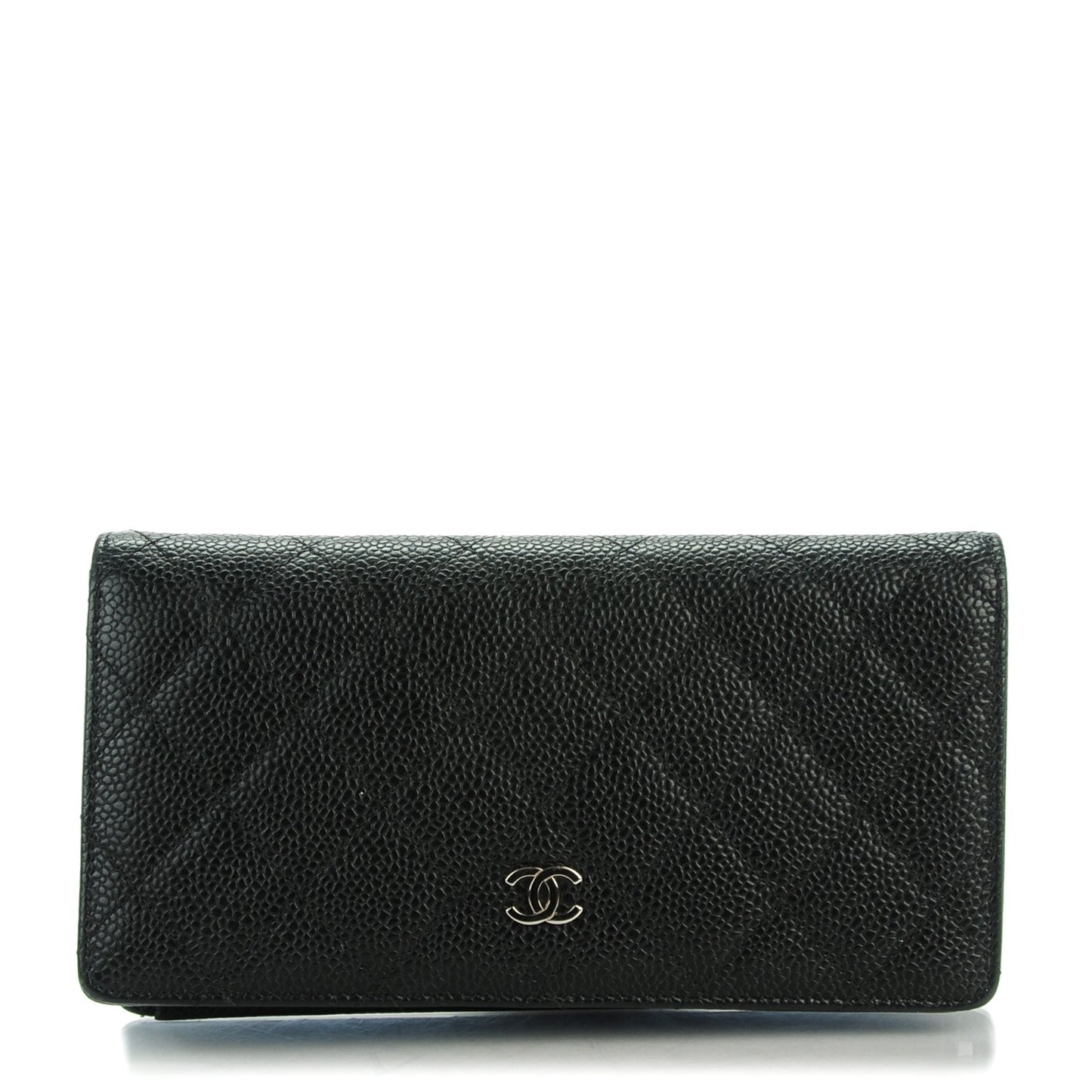 Caviar Quilted Yen Wallet Black