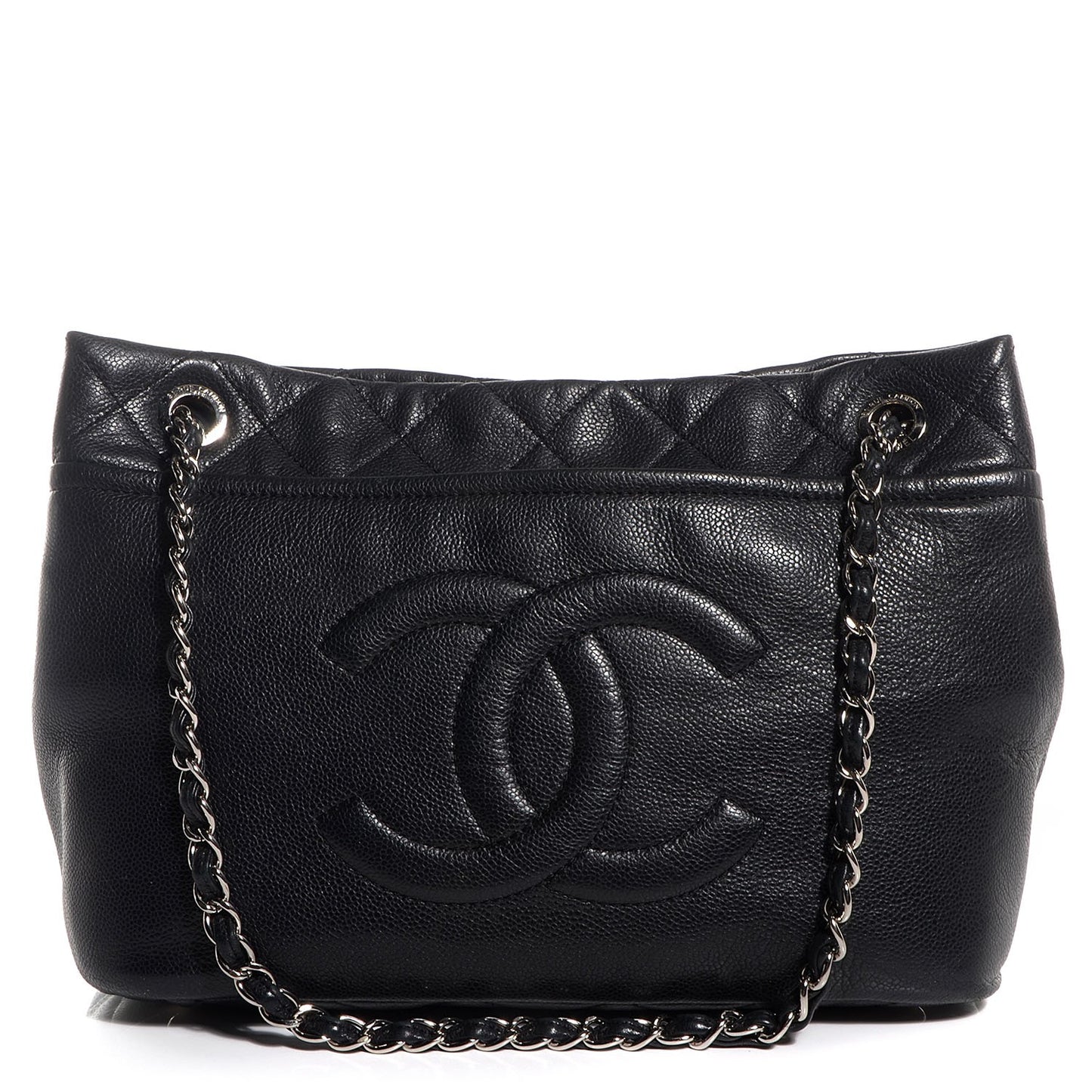 Caviar Large CC Timeless Soft Tote Black