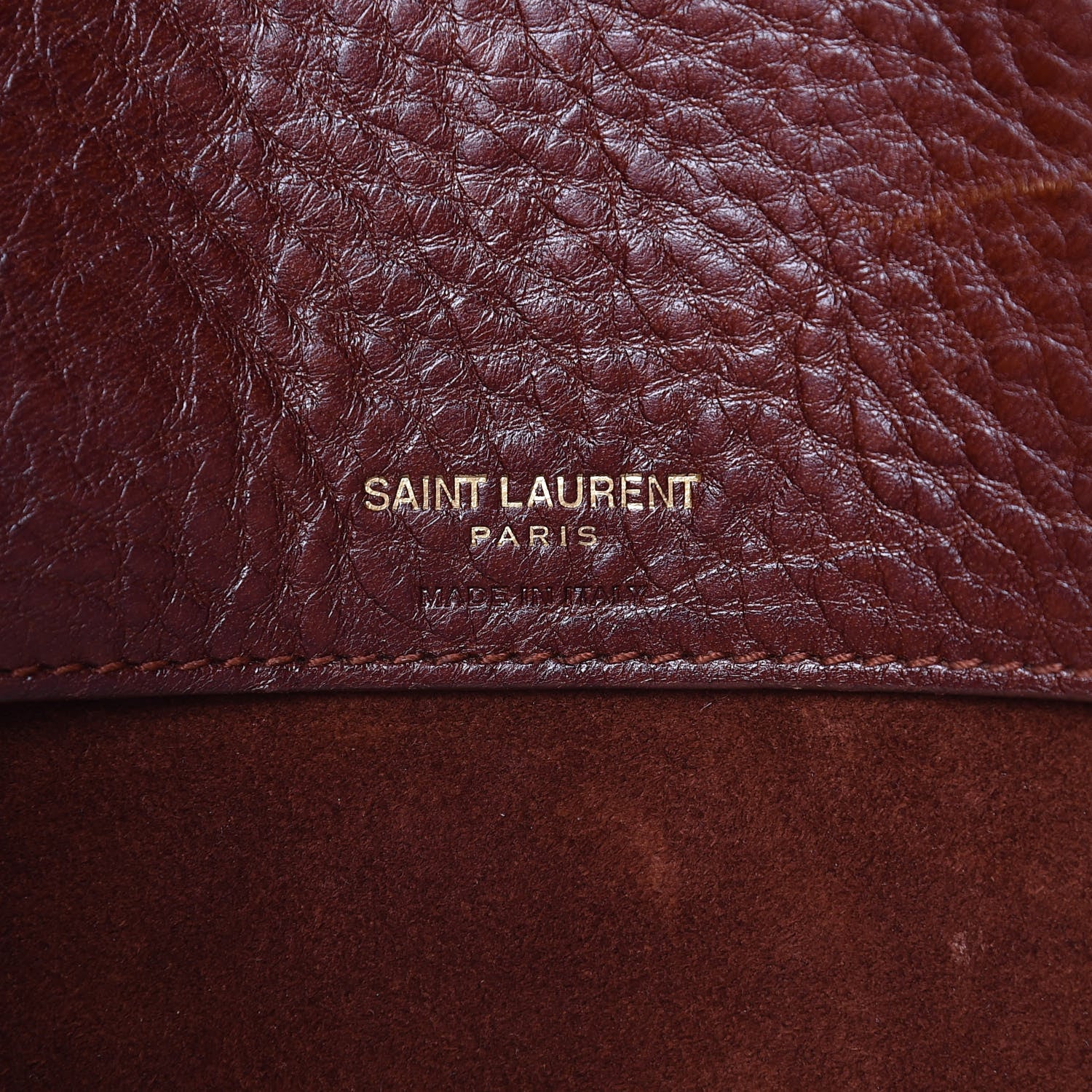 Saint Laurent Grained Calfskin Medium Supple Sac De Jour Dark Brown 8 of 17