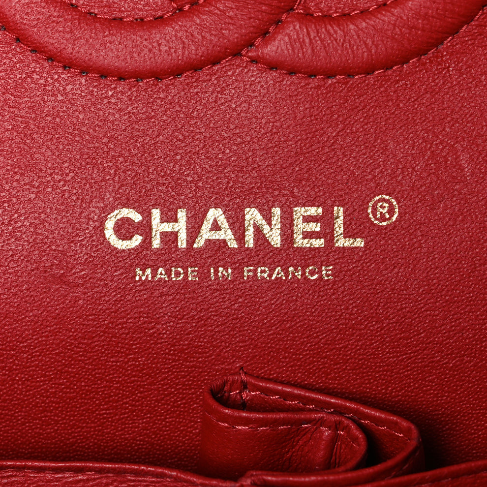 Chanel Caviar Quilted Medium Double Flap Red 1999520 – FASHIONPHILE