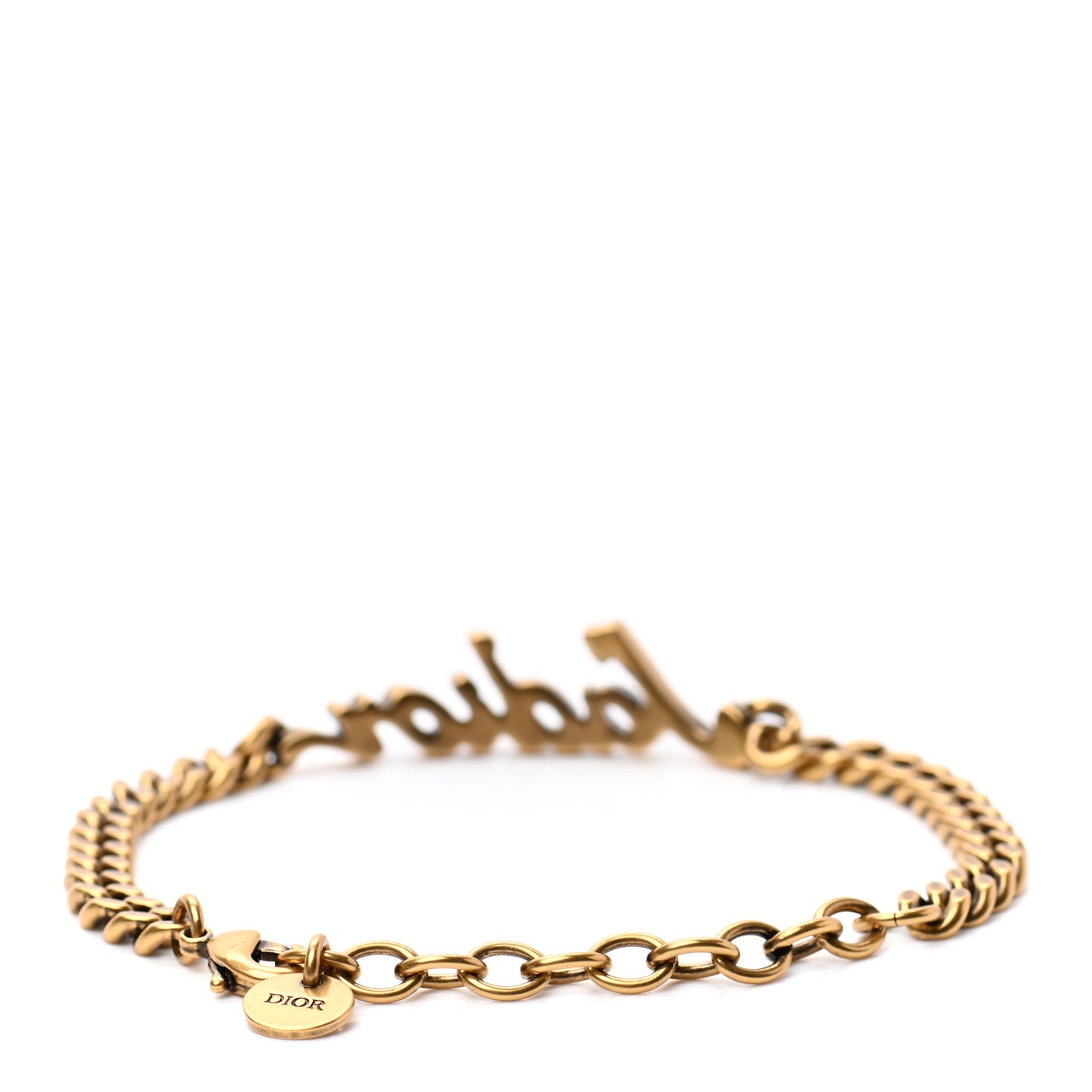 Metal Crystal J'Adior Chain Bracelet Gold
