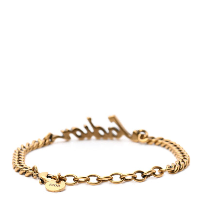 Christian Dior Metal Crystal J'Adior Chain Bracelet Gold 3 of 4