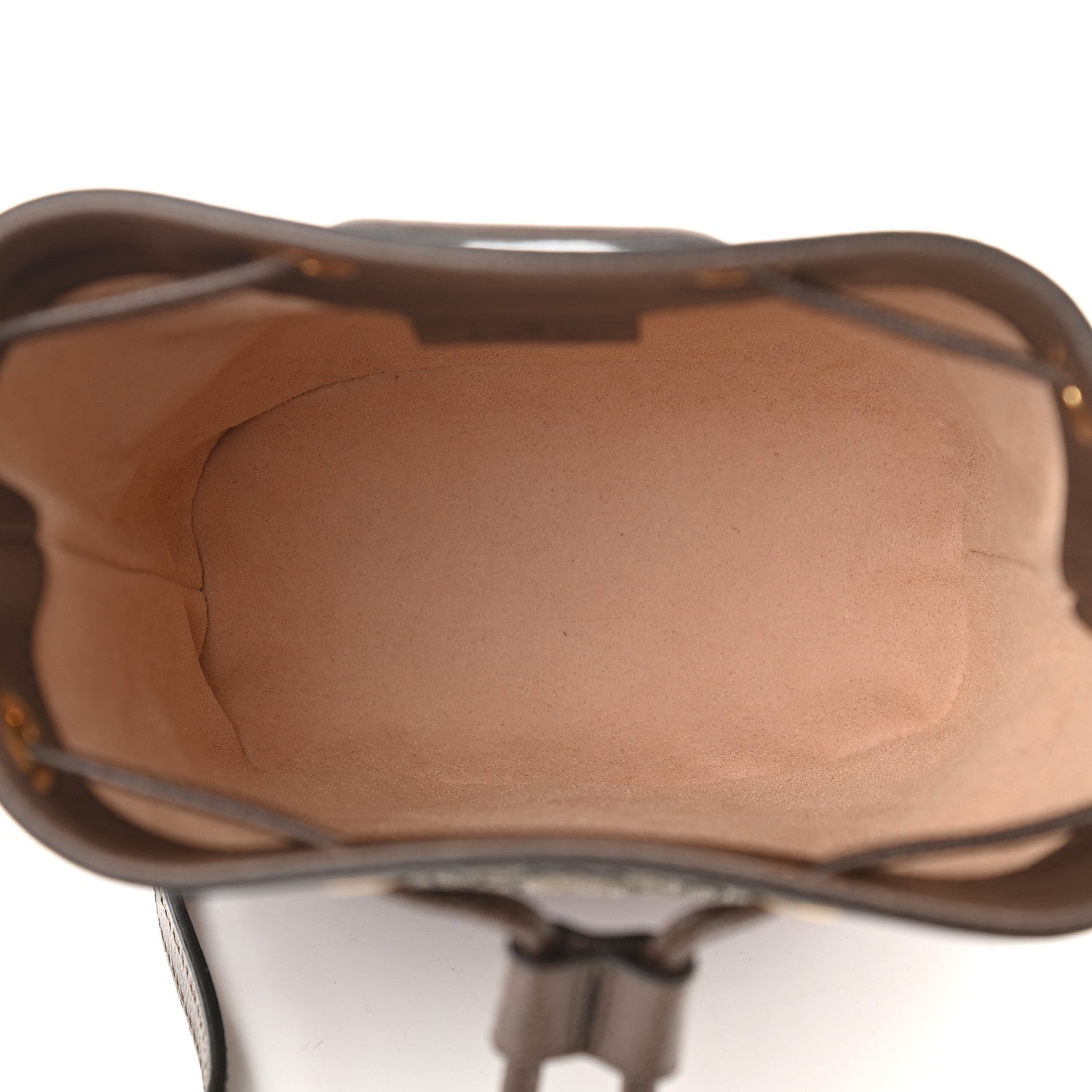 Gucci GG Supreme Monogram Web Mini Ophidia Bucket Bag Brown 5 of 9