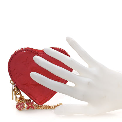 Louis Vuitton Vernis Coeur Heart Coin Purse Pomme D'Amour 2 of 7