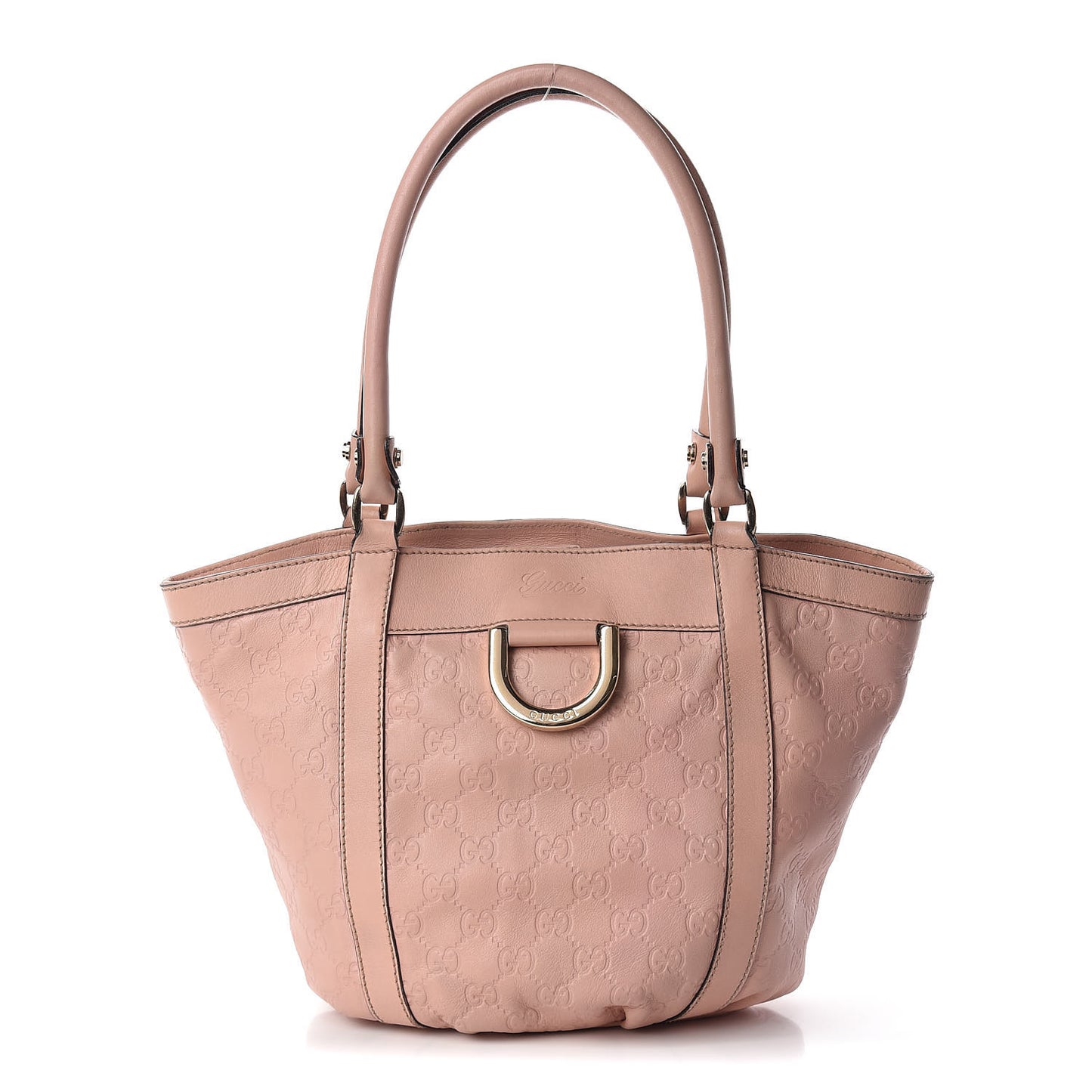 Guccissima Small Gold D Ring Tote Pink
