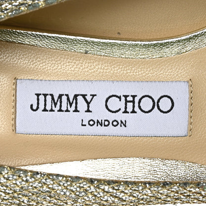 Jimmy Choo Glitter Romy Flats 35.5 Champagne 6 of 9