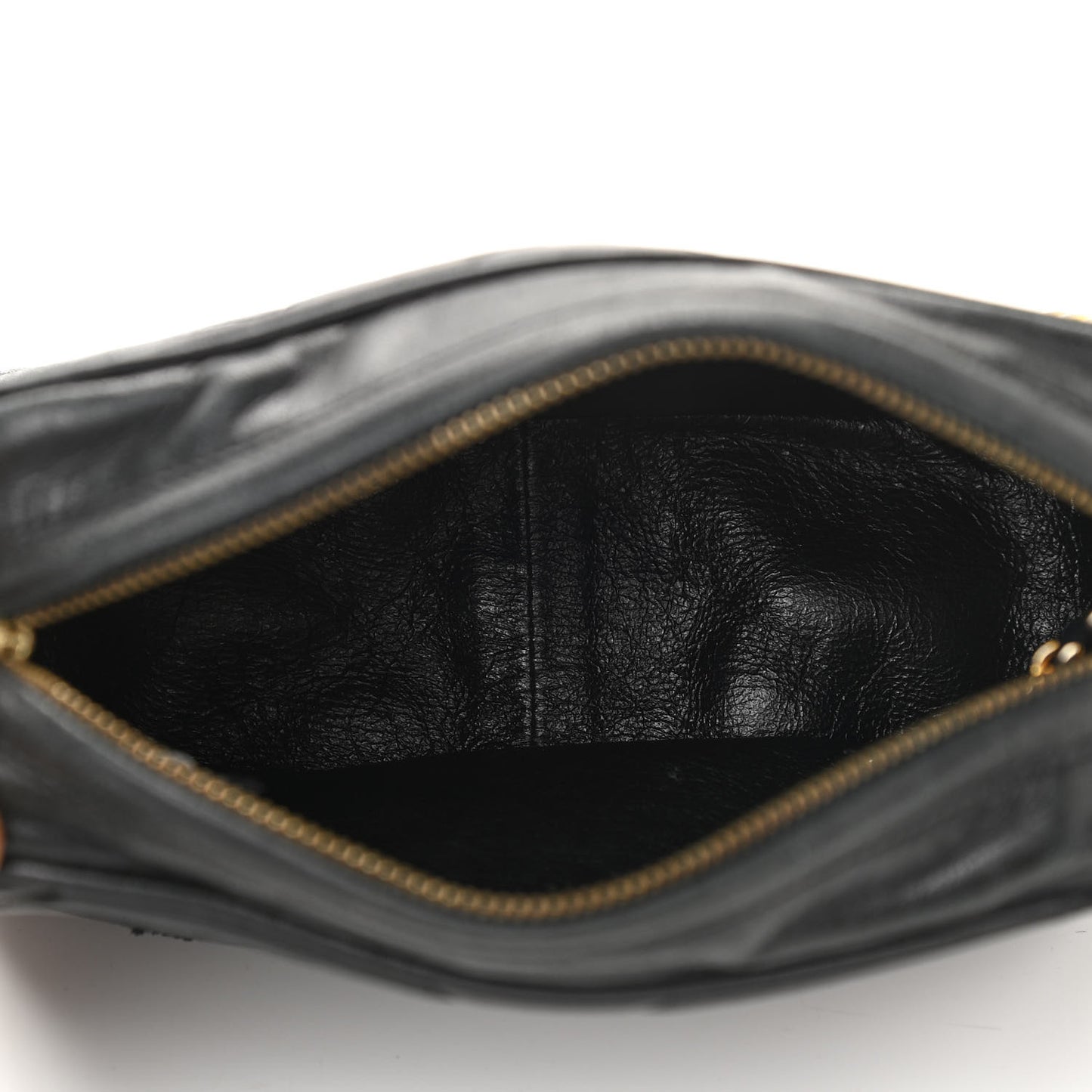 Lambskin Quilted CC Tassel Camera Case Black