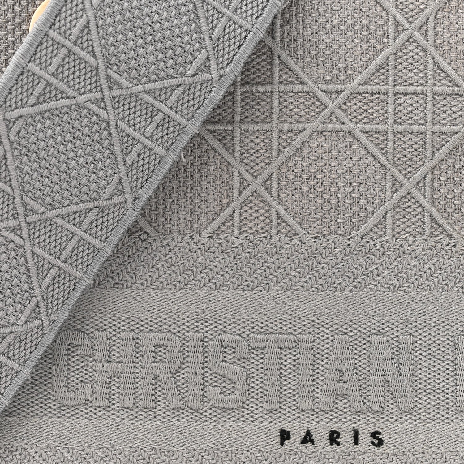 Christian Dior Canvas Embroidered Cannage Medium Lady D-Lite Gray 8 of 10