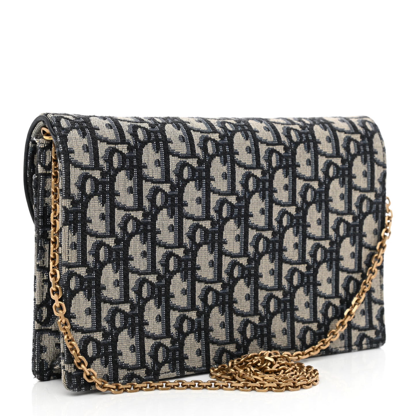Oblique Saddle Chain Pouch Blue