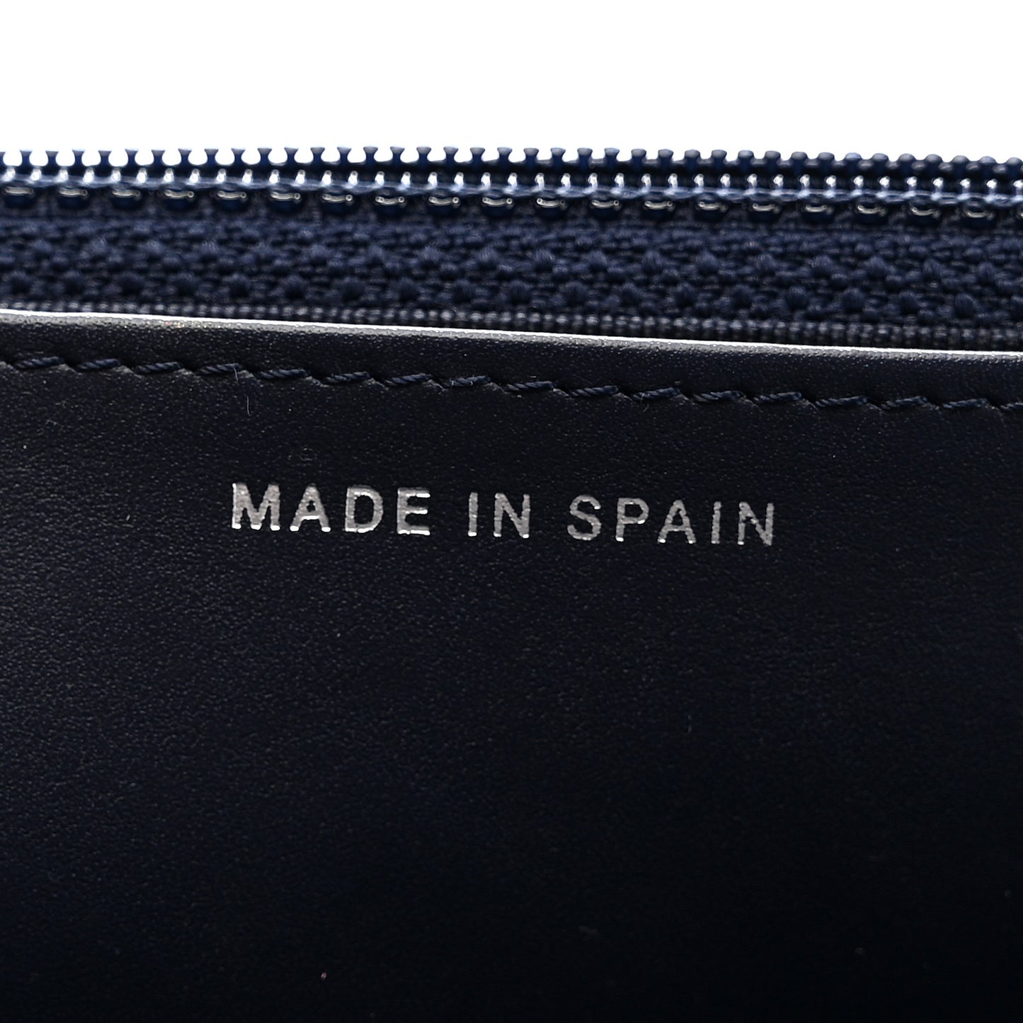 Caviar Quilted Wallet on Chain WOC Navy Blue