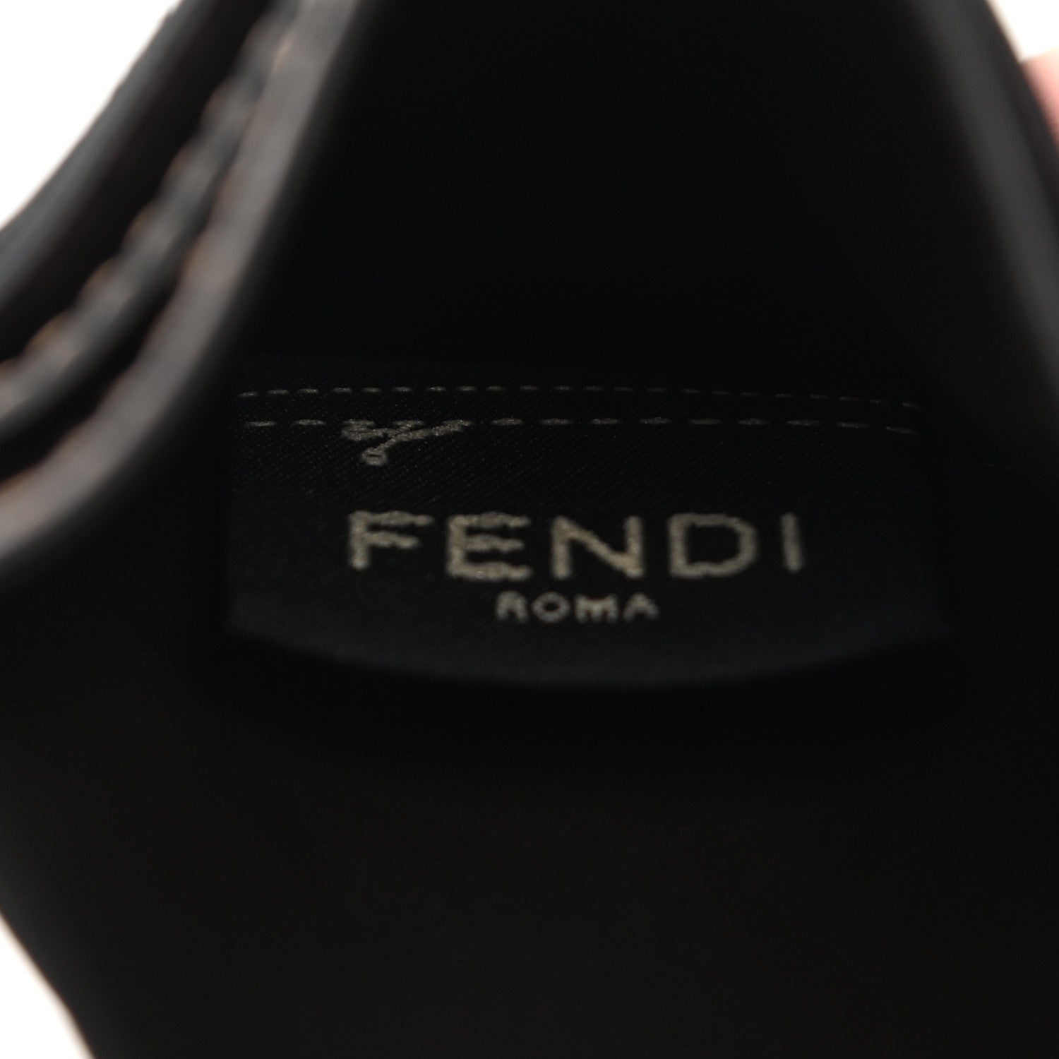 Fendi Vitello Soft Bi-Color FF 1974 Embossed Card Holder Maya Black 8 of 10