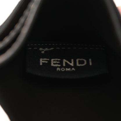 Fendi Vitello Soft Bi-Color FF 1974 Embossed Card Holder Maya Black 8 of 10