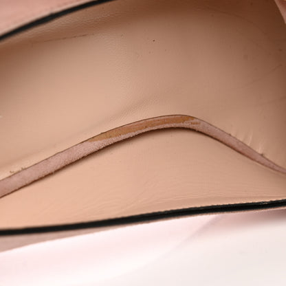 Gucci Kid Scamosciato GG Marmont Fringe 50mm Loafer Pumps 37.5 Crystal Pink 8 of 11