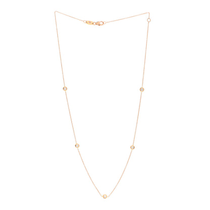 Roberto Coin 18K Yellow Gold Diamond .23ctw Diamonds By The Inch Five Station Necklace 3 of 4