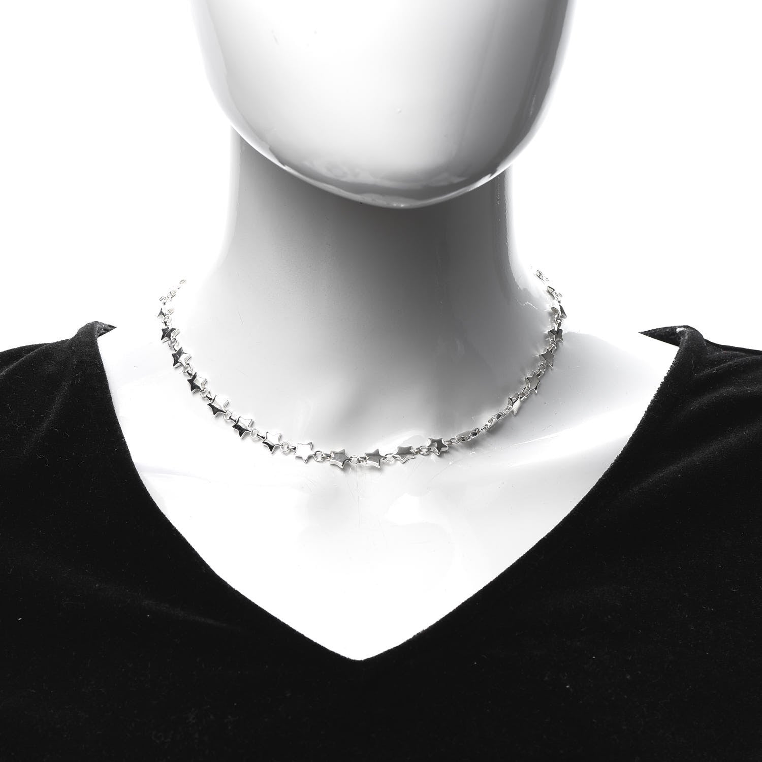Tiffany Sterling Silver Star Link Necklace 2 of 5