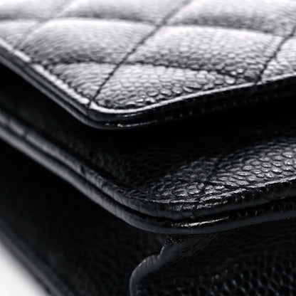 Chanel Caviar Quilted Wallet On Chain WOC Black 10 of 14