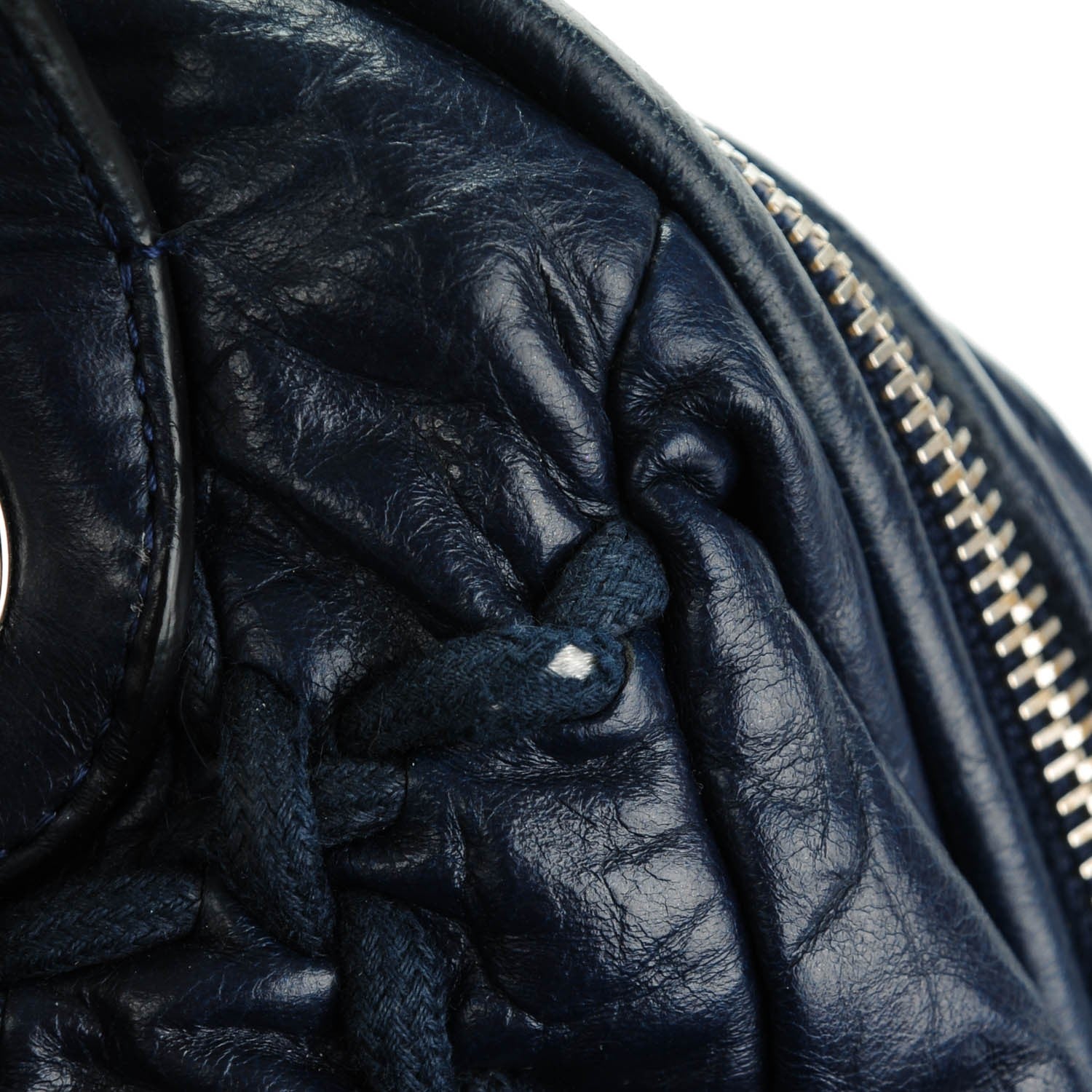 Chanel Calfskin Ultra Stitch Bowler Navy 9 of 9