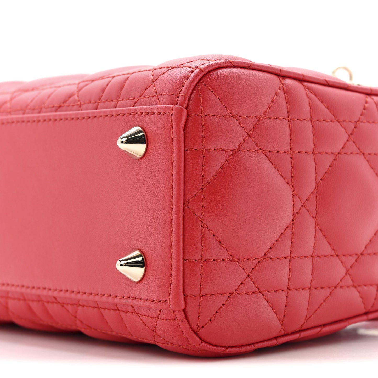 Lambskin Cannage Small My ABCDior Lady Dior Red