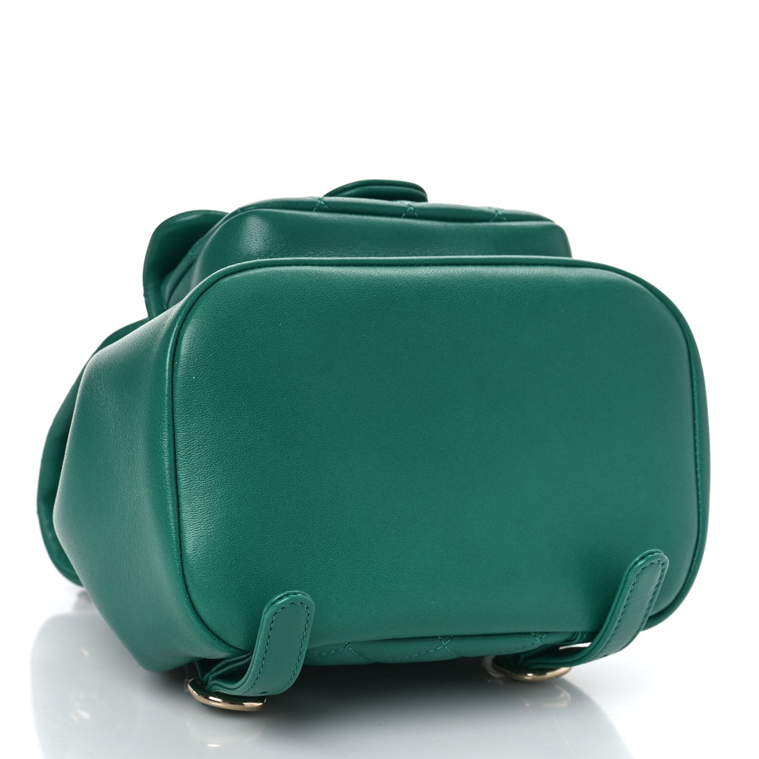 Chanel Lambskin Quilted Small Duma Drawstring Backpack Green 4 of 10