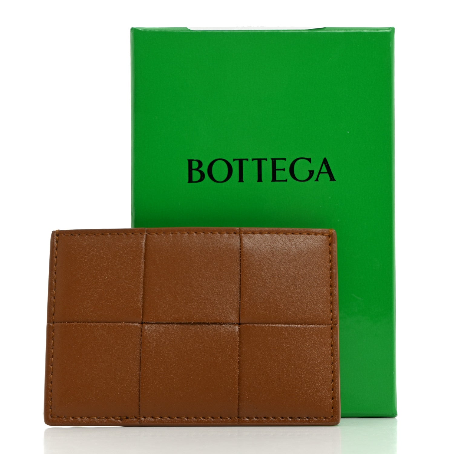 Bottega Veneta Nappa Intreccio Cassette Credit Card Holder Mud 7 of 7
