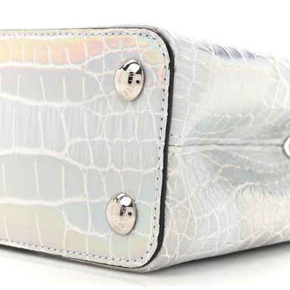 Louis Vuitton Iridescent Alligator Capucines BB Silver 9 of 14