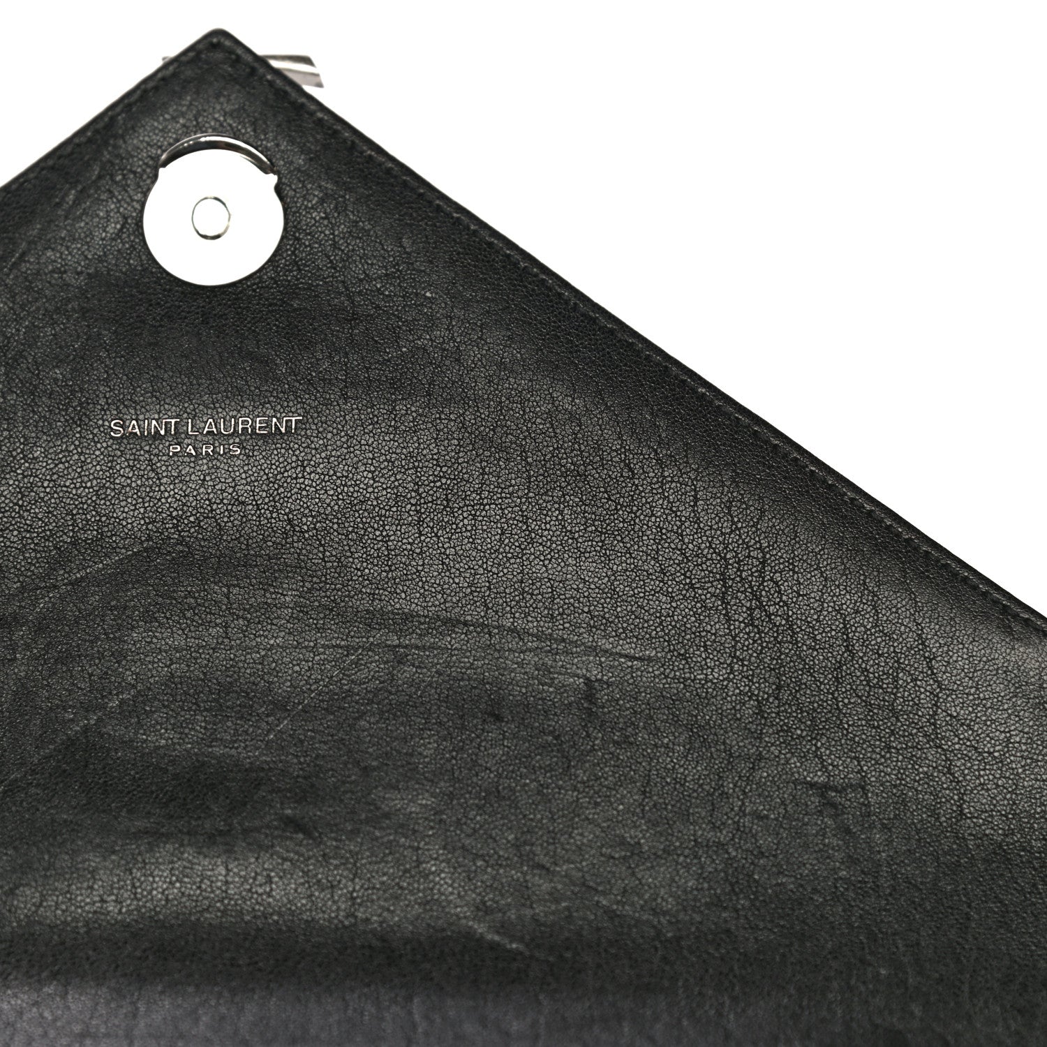 Saint Laurent Sheepskin Matelasse Chevron Monogram Medium College Bag Black 11 of 21
