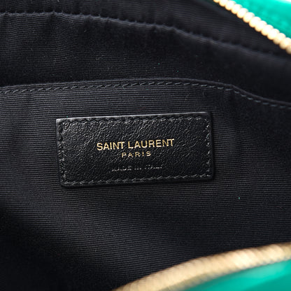 Saint Laurent Velvet Matelasse Monogram Lou Camera Bag Deep Malachite 5 of 11
