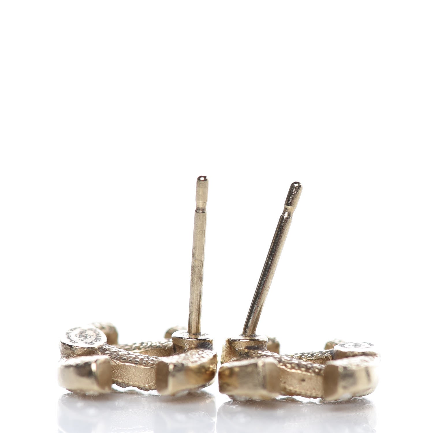 Chanel Crystal CC Earrings Gold 4 of 6