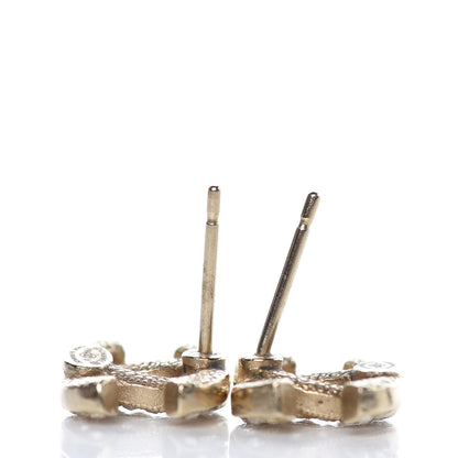 Chanel Crystal CC Earrings Gold 4 of 6