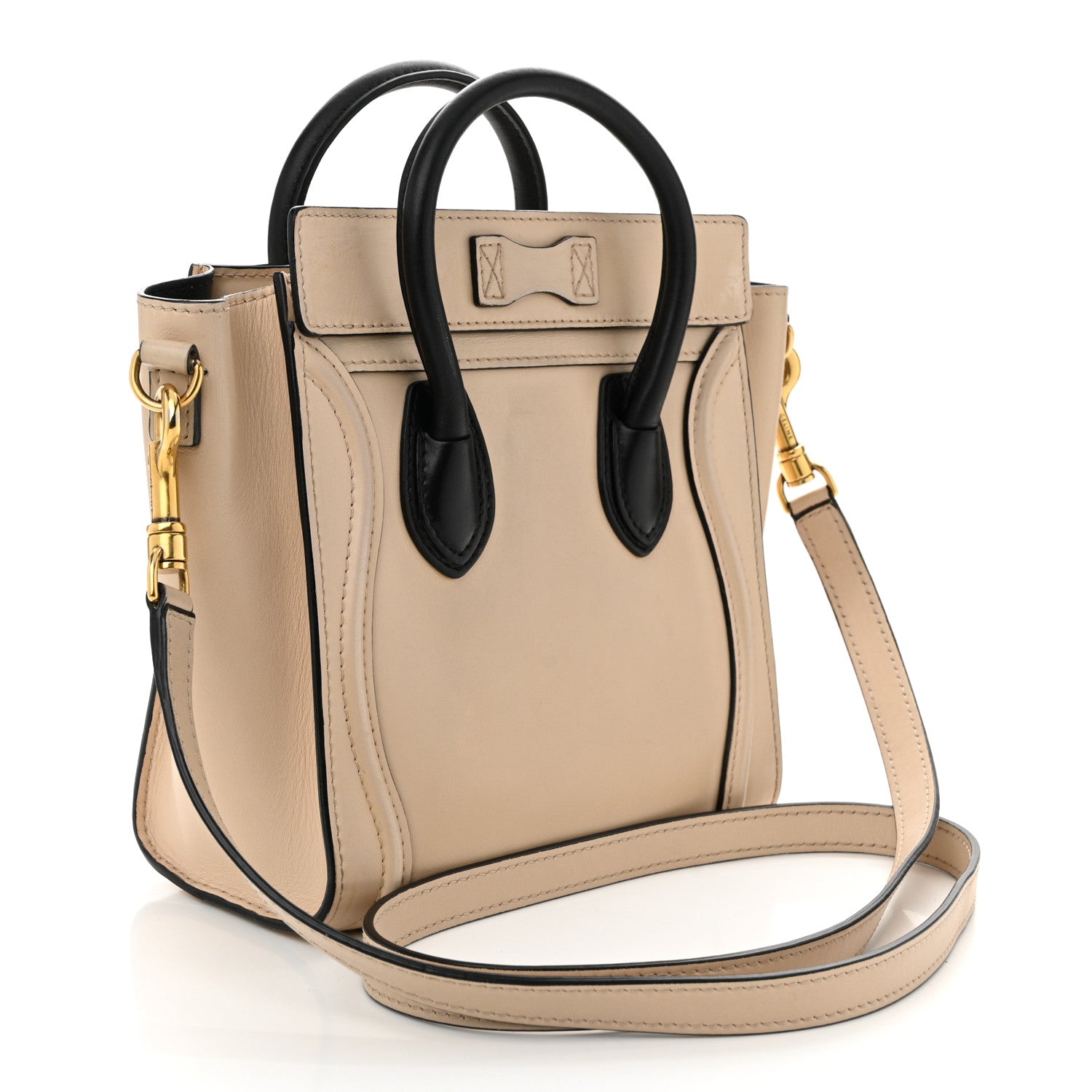 Celine Smooth Calfskin Nano Luggage Powder Black 3 of 10
