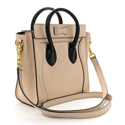 Celine Smooth Calfskin Nano Luggage Powder Black 3 of 10