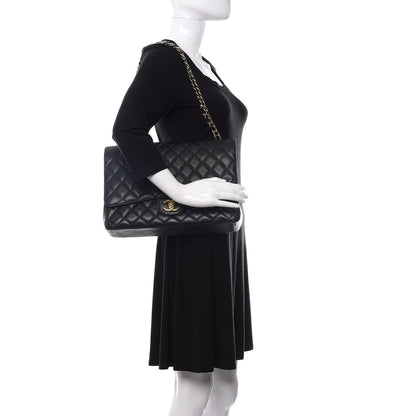 Chanel Caviar Quilted Maxi Double Flap Black 2 of 17