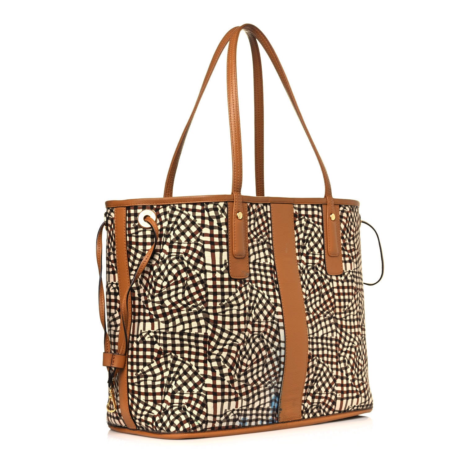 MCM Visetos Medium Liz Reversible Shopper Tote Cognac 12 of 18