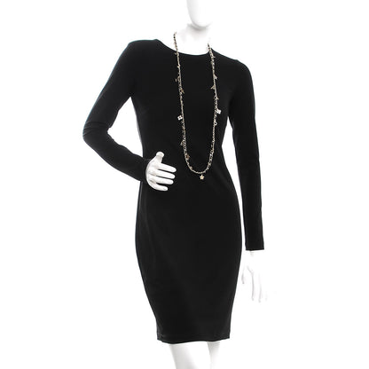 Chanel Lambskin CC Long Chain Necklace Black Gold 2 of 6