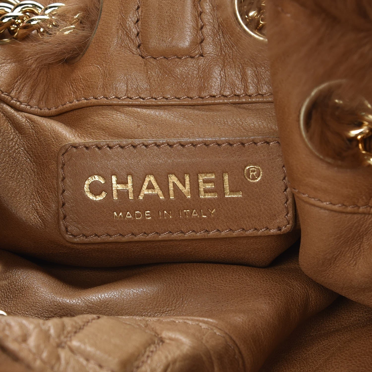 Chanel Rabbit Fur Harlequin Shoulder Bag Brown 7 of 8