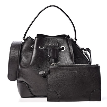 Givenchy Calfskin Small Lucrezia Drawstring Bucket Bag Black 1 of 13