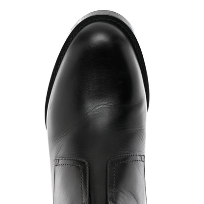 Valentino Garavani Calfskin Rockstud Double Buckle Beatle Chelsea 70mm Ankle Boots 39 Black 10 of 10