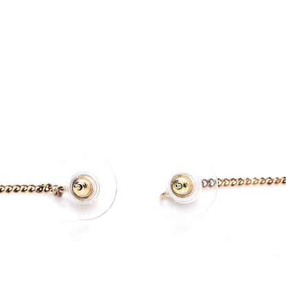 Chanel CC Drop Earrings Matte Gold 4 of 6