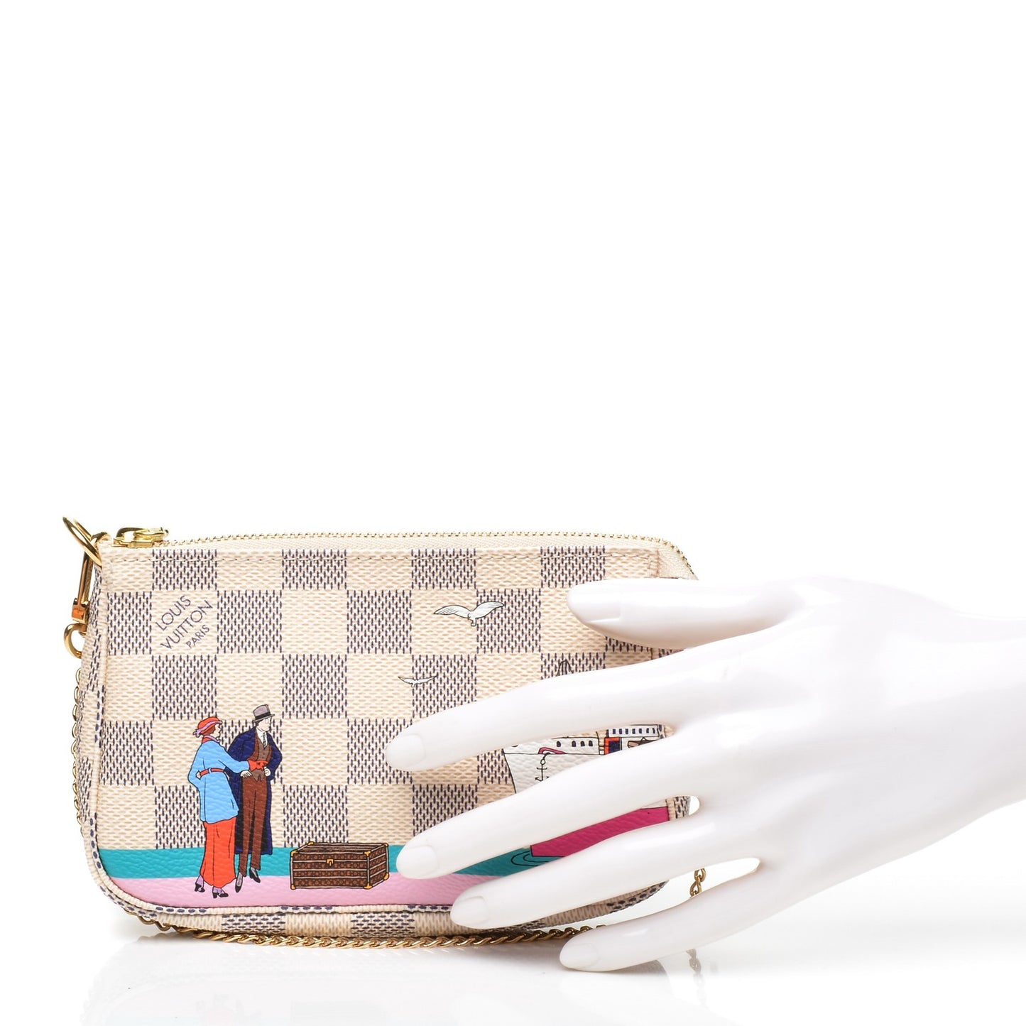 Damier Azur 2016 Christmas Animation Mini Pochette Accessories