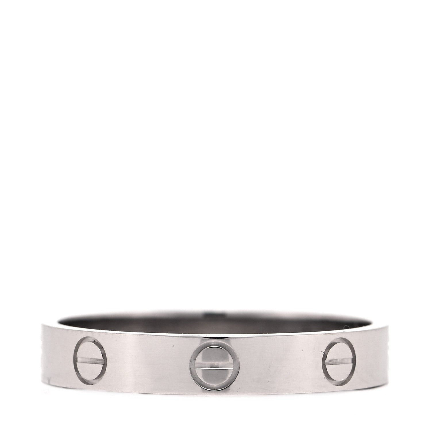 Cartier 18K White Gold 3.5mm LOVE Wedding Band Ring 60 9 1 of 10