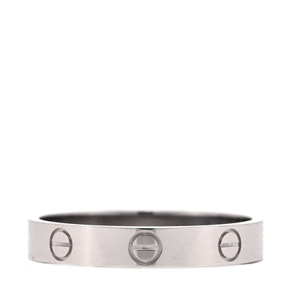 Cartier 18K White Gold 3.5mm LOVE Wedding Band Ring 60 9 1 of 10
