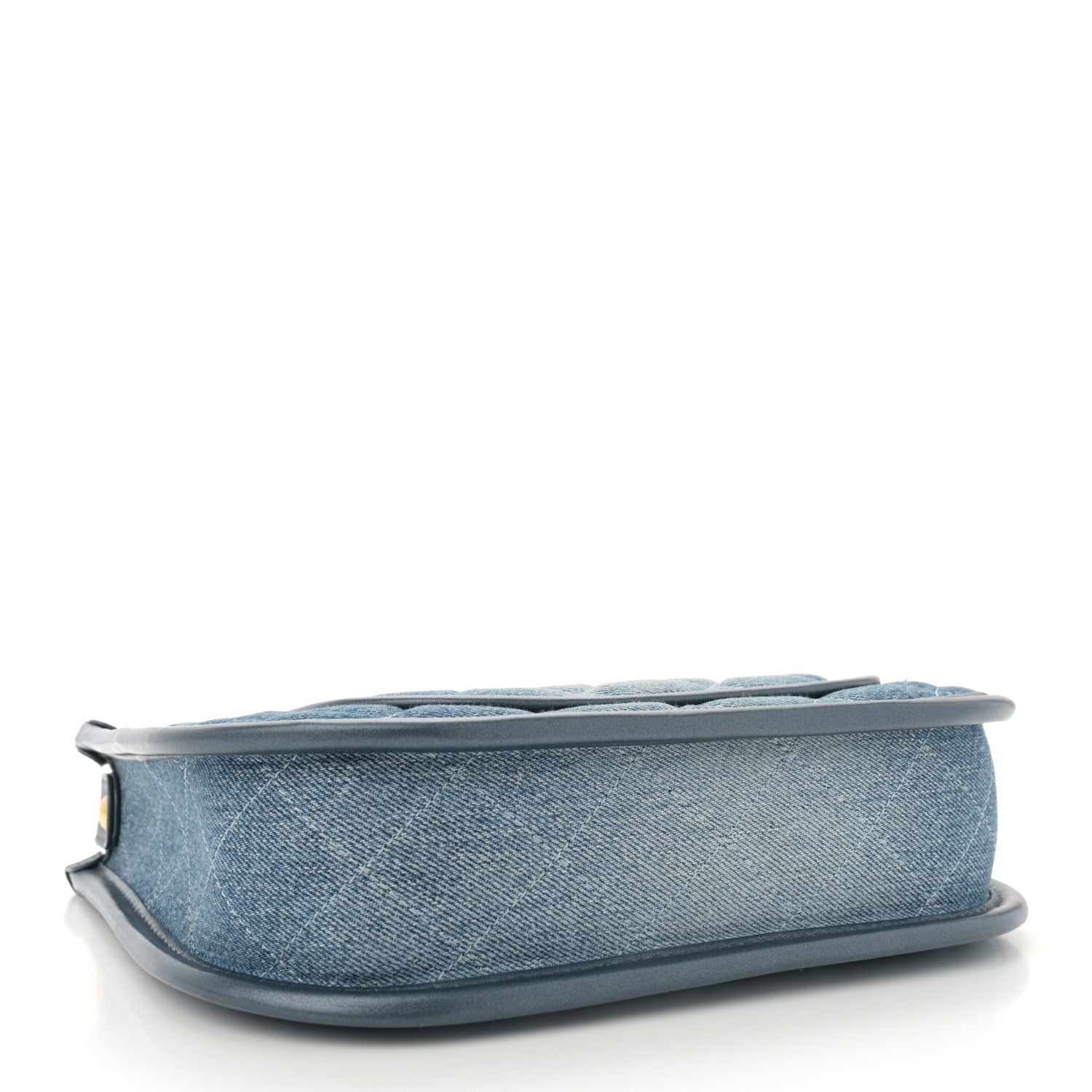 Chanel Washed Denim Quilted Hobo Blue 4 of 12