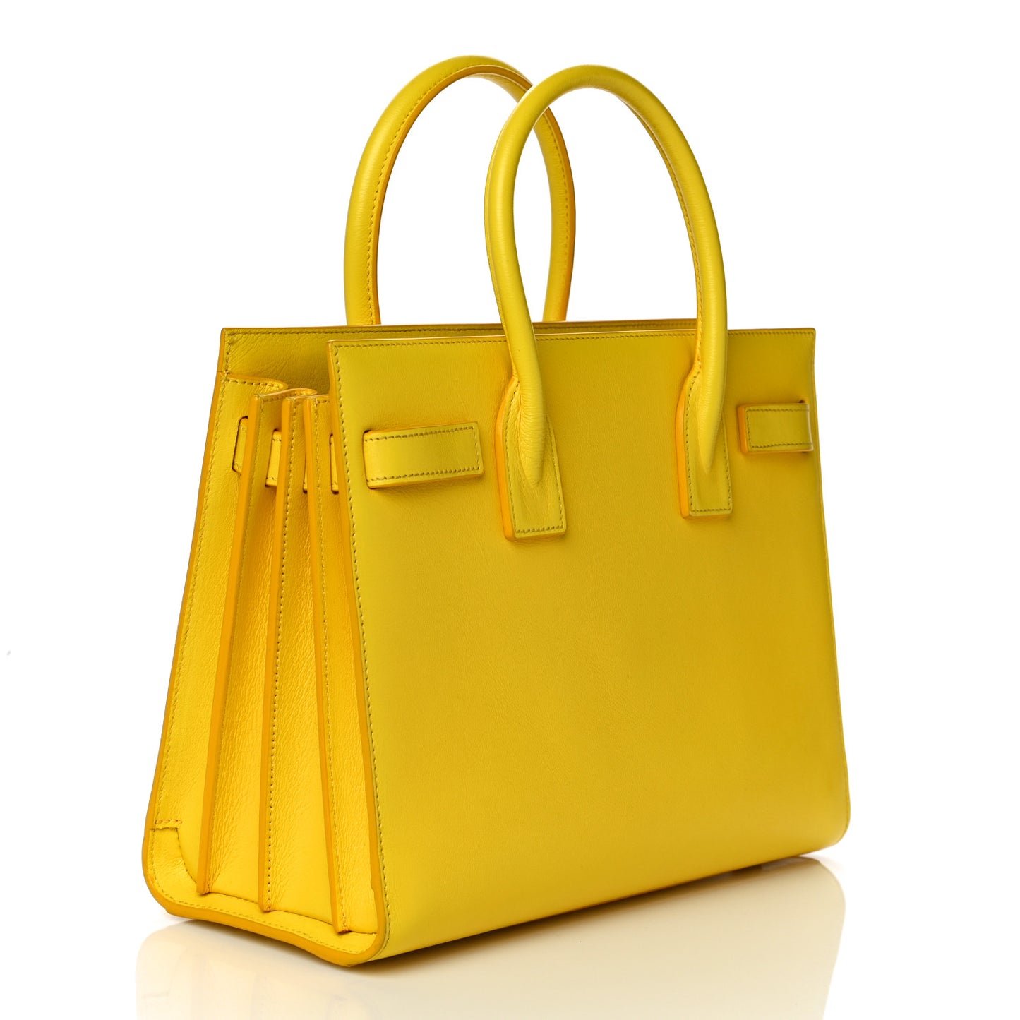 Grained Calfskin Baby Sac De Jour Yellow