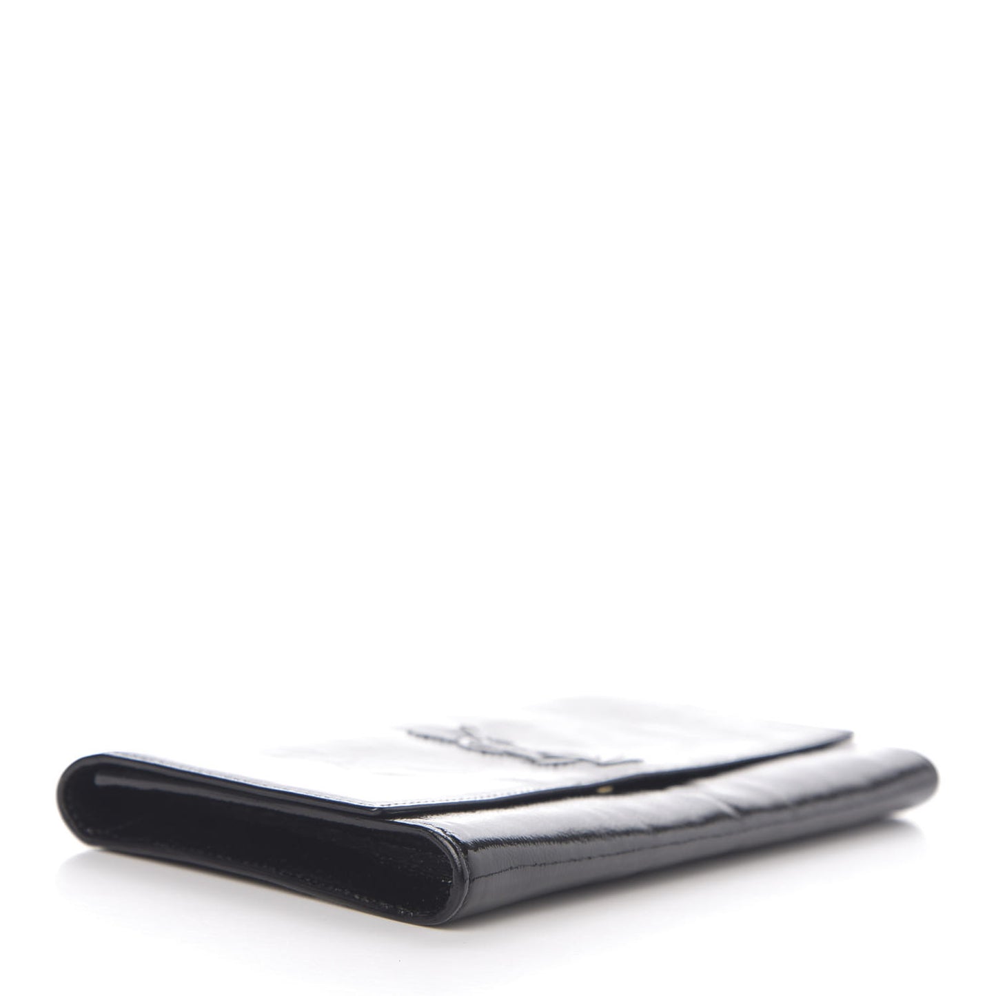 Textured Patent Monogram Small Belle De Jour Clutch Black